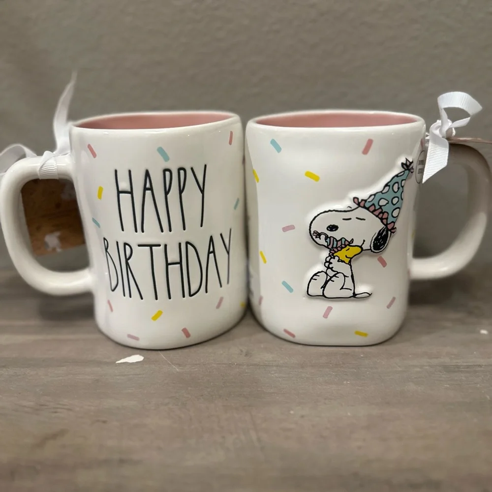 Rae Dunn /Peanuts Snoopy Happy Birthday Mug - Picture 1 of 2